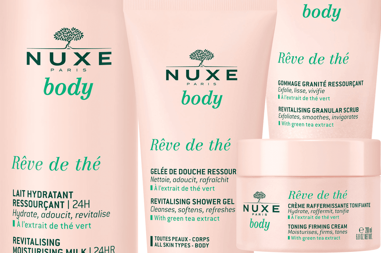 Freshness of green tea in the "Rêve de thé" line by Nuxe