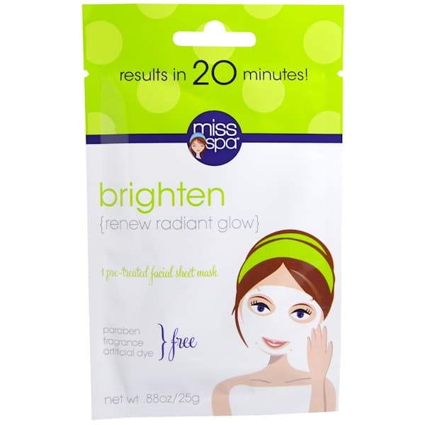 Brighten, Pre-Treated Facial Sheet Mask