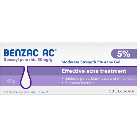  Benzac AC Moderate Strength 5% Acne Gel