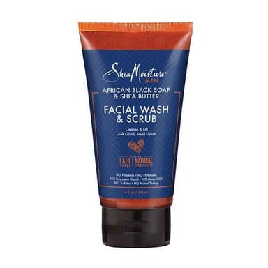 African Black Soap & Shea Butter Facial Wash & Scrub