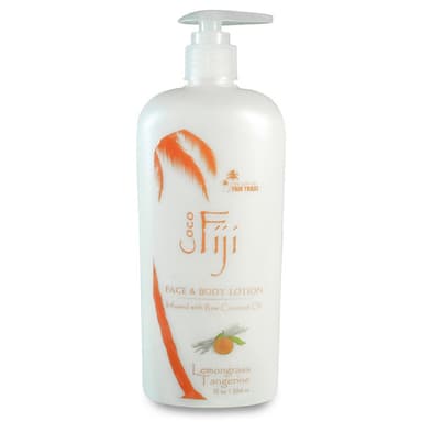 Face & Body Lotion, Infused With Raw Coconut Oil, Lemongrass Tangerine