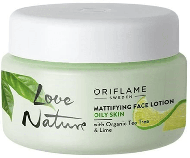 LOVE NATURE Mattifying Face Lotion with Organic Tea Tree & Lime