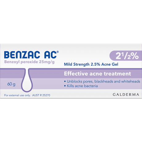 Benzac AC Mild Strength 2.5% Acne Gel