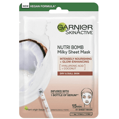 Nutri Bomb Milky Sheet Mask Coconut and Hyaluronic Acid