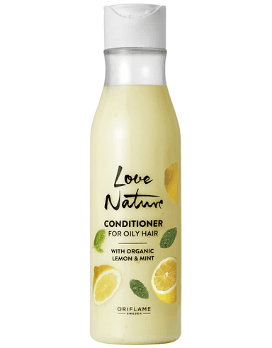 LOVE NATURE Conditioner For Oily Hair with Organic Lemon & Mint