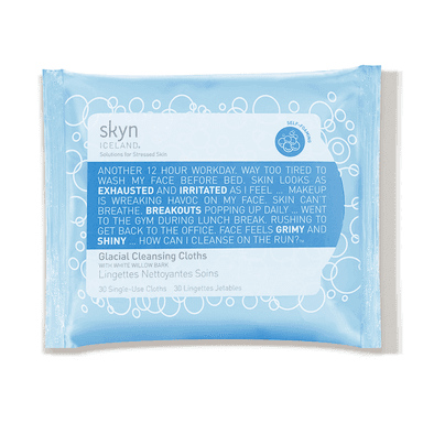 Glacial Cleansing Cloths With White Willow Bark & Cucumber Extract