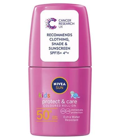 Kids Protect & Care Coloured Roll-On Pink SPF 50+