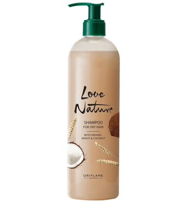 LOVE NATURE Shampoo For Dry Hair with Organic Wheat & Coconut
