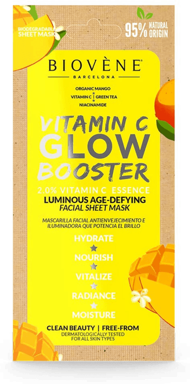 Vitamin C Glow Booster Age-Defying Organic Mango Biodegradable Sheet Mask
