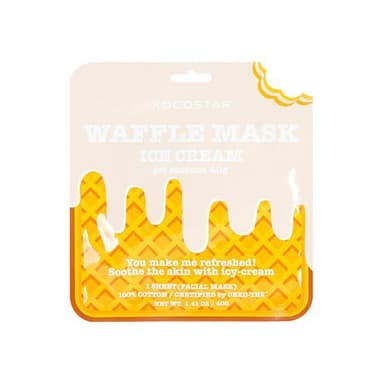 Waffle Mask Ice Cream - 40G Gel Essence + Breathable Weaved Sheet