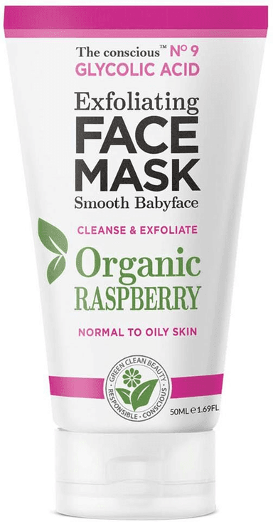 The Conscious™ Glycolic Acid Exfoliating Face Mask Organic Raspberry