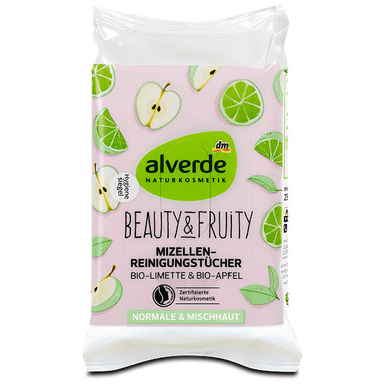 Mizellen-Reinigungstücher Beauty & Fruity Bio-Limette Bio-Apfel
