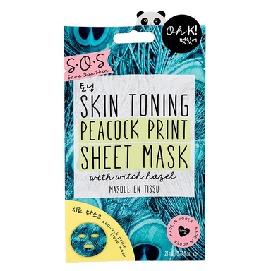 SOS Toning Peacock Print Sheet Mask