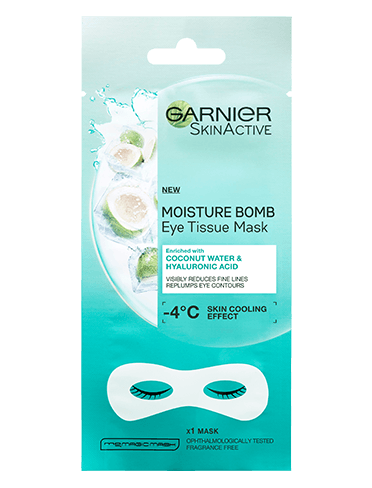 Moisture Bomb Garnier Eye Sheet Mask Hyaluronic Acid And Coconut Water