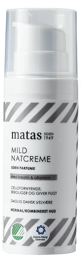 Mild Natcreme til Normal/Kombineret Hud Uden Parfume 