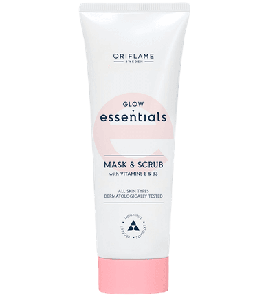 Glow Essentials Mask & Scrub with Vitamins E & B3
