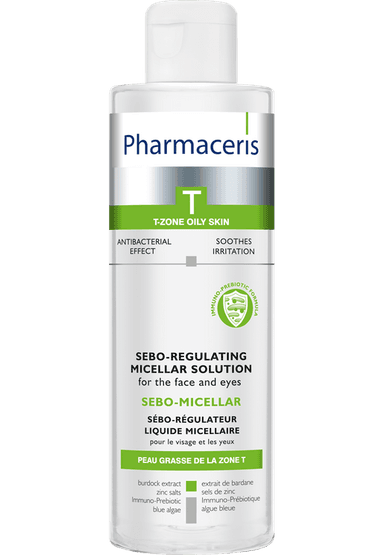 Antibacterial Micellar Solution Cleanses And Removes Make-up From The Face And Eyes  Sebo-Micellar