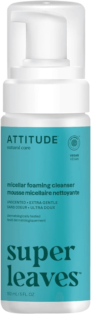SUPER LEAVES™  Micellar Foaming Cleanser Unscented