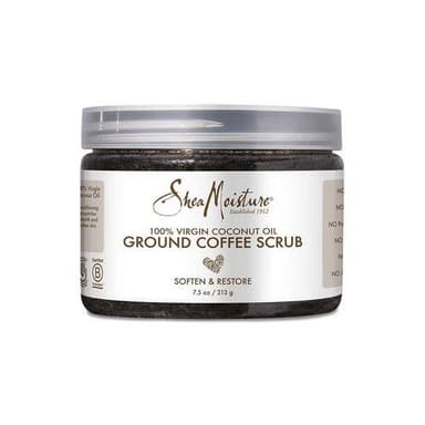 100% Virgin Coconut Oil Ground Coffee Scrub W/ Coconut Milk & Acacia Senegal Soften & Restore