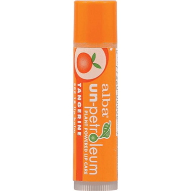 Alba Un-Petroleum, Lip Balm, SPF 18, Tangerine, SPF 18