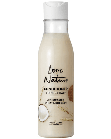 LOVE NATURE Conditioner For Dry Hair with Organic Wheat & Coconut