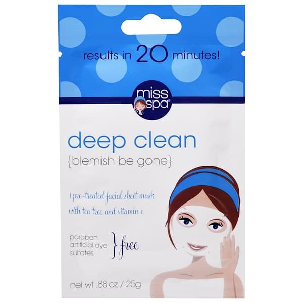 Deep Clean, Pre-Treated Facial Sheet Mask