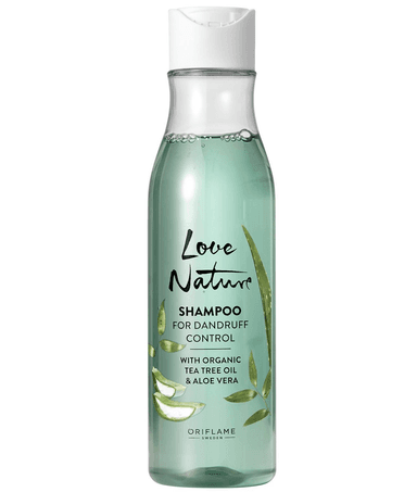 LOVE NATURE Shampoo For Dandruff Control with Organic Tea Tree Oil & Aloe Vera