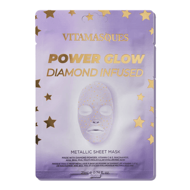 Power Glow Diamond Infused Metallic Face Sheet Mask