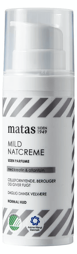 Mild Natcreme til Normal Hud Uden Parfume