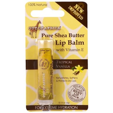 Lip Balm, Pure Shea Butter, Tropical Vanilla
