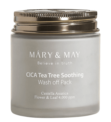Vegan CICA Tea Tree Soothing Wash Off Mask Pack