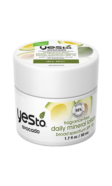 Yes To Avocado Fragrance-Free Daily Mineral Lotion SPF 15