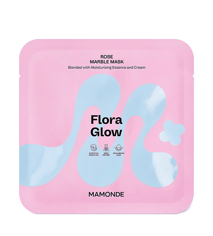 Flora Glow Rose Marble Mask