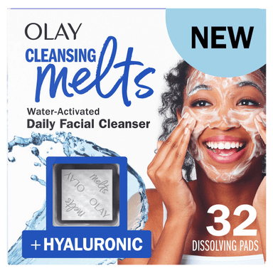 Cleansing Melts + Hyaluronic Water-Activated Daily Facial Cleanser