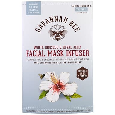 Facial Mask Infuser, White Hibiscus & Royal Jelly, 1 Resusable Mask