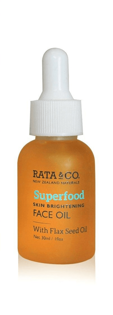 Superfood Skin Brightening Face Oil With New Zealand Flaxseed Oil