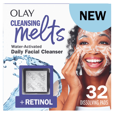 Olay Cleansing Melts + Retinol Water-Activated Daily Facial Cleanser