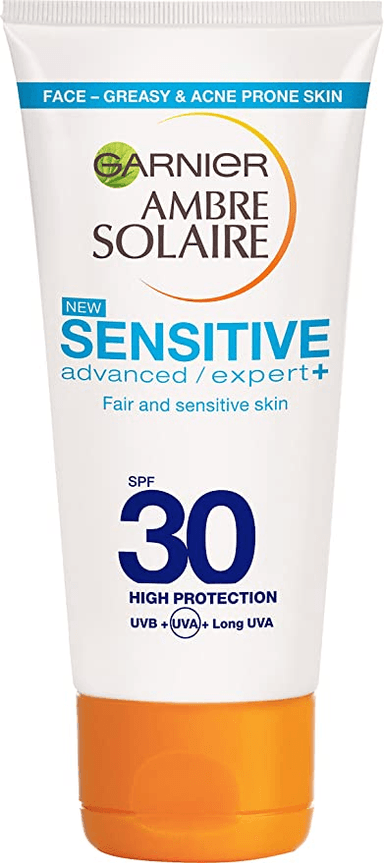 Sun Cream for Acne & Blemished Skin Ambre Solaire Sensitive Anti Imperfection Face Sun Cream SPF 30