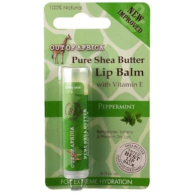 Lip Balm, Pure Shea Butter, Peppermint