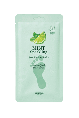 Mint Sparkling Foot Peeling Socks
