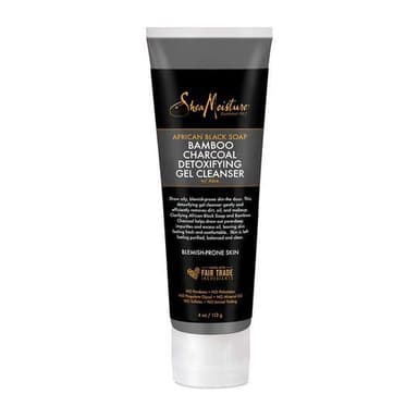 African Black Soap Bamboo Charcoal Detoxifying Gel Cleanser