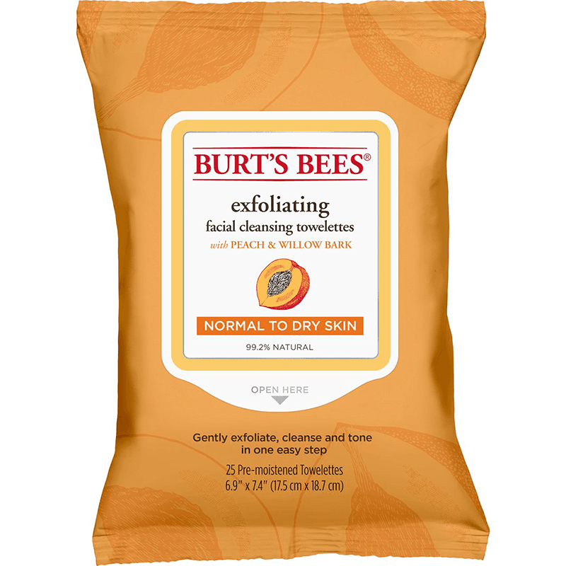 Facial Cleansing Towelettes - Peach & Willowbark Exfoliating