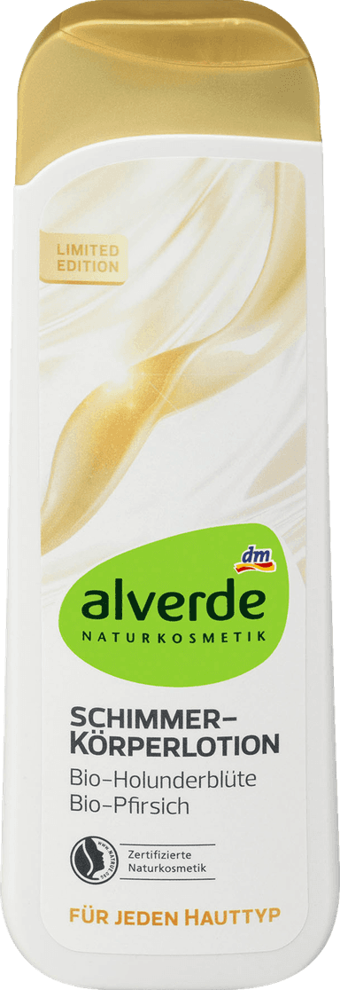 Schimmer-Körperlotion Bio-Holunderblüte Bio-Pfirsich