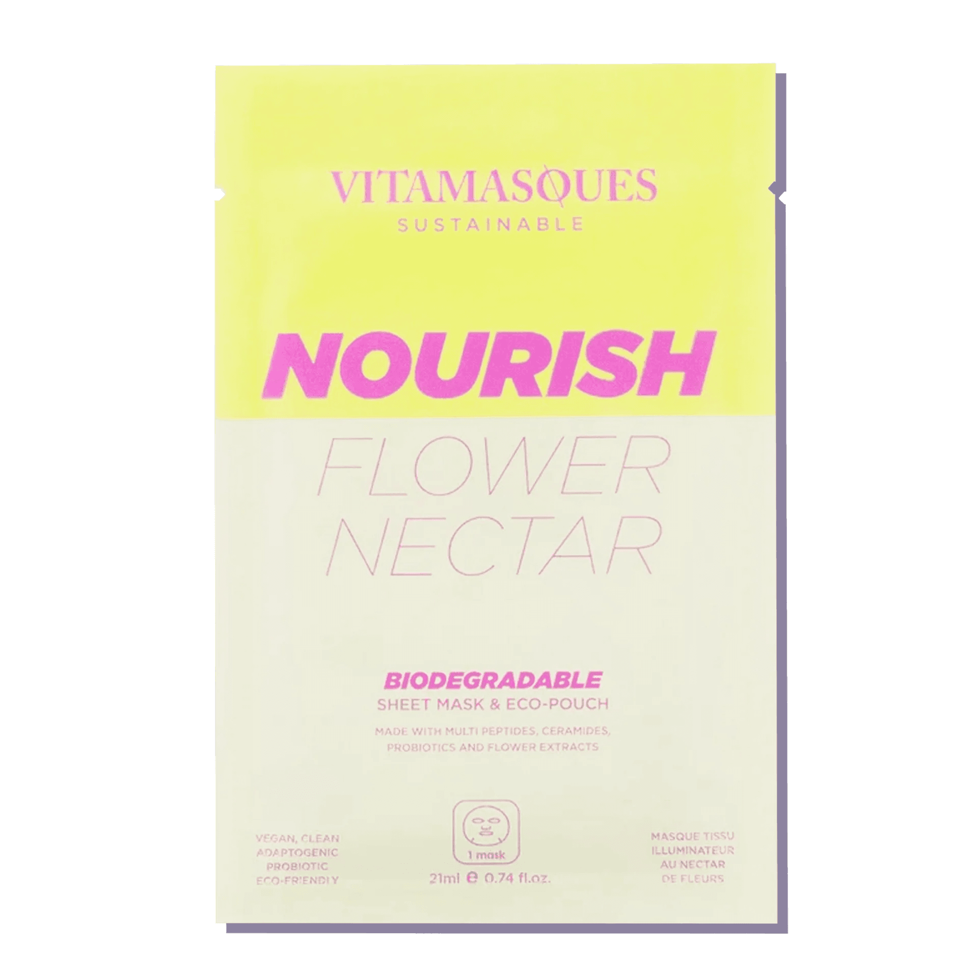 Nourish Flower Nectar Biodegradable Face Sheet Mask