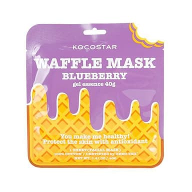 Waffle Mask Blue Berry - 40G Gel Essence + Breathable Weaved Sheet