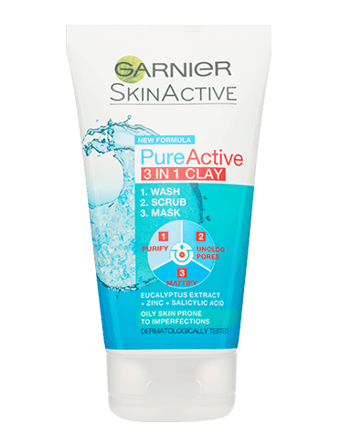 Pure Active Pure Active 3 in 1 Clay Mask Scrub Wash Oily Skin