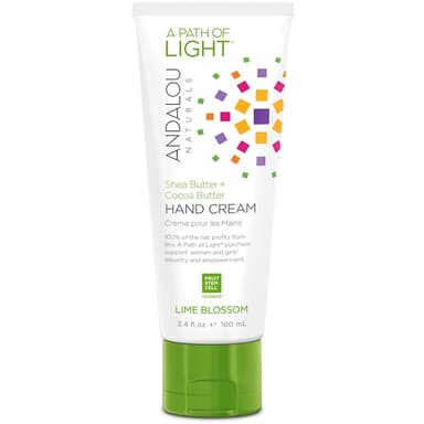 A Path Of Light, Shea Butter + Cocoa Butter Hand Cream, Lime Blossom