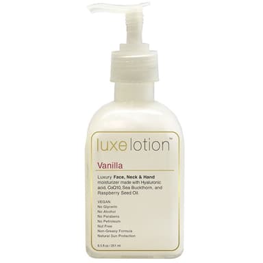 Luxe Lotion, Luxury Face, Neck, & Hand Moisturizer, Vanilla