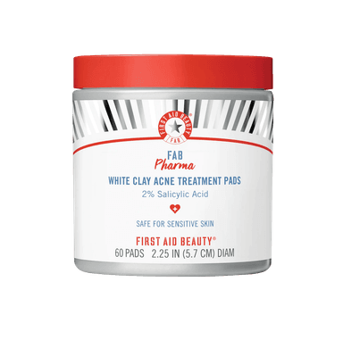 Fab Pharma White Clay Acne Treatment Pads 2% Salicylic Acid