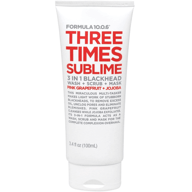 Three Times Sublime 3-in-1 Blackhead Wash + Scrub + Mask Pink Grapefruit + Jojoba